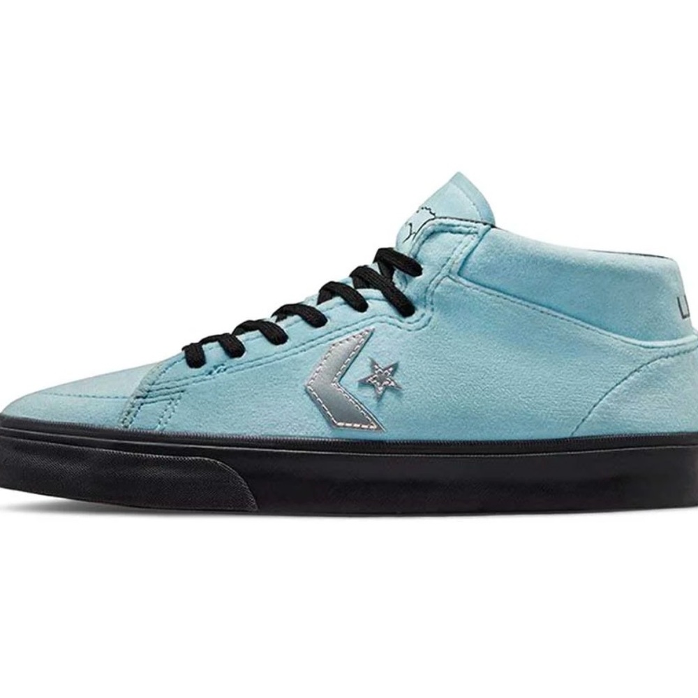 Converse Light Blue Mid-Top Sneakers